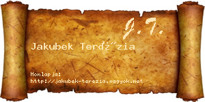 Jakubek Terézia névjegykártya