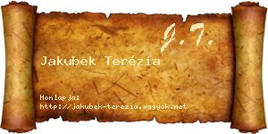 Jakubek Terézia névjegykártya